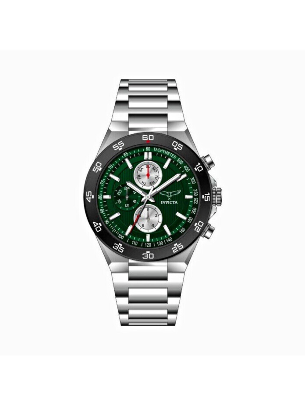 Invicta Men’s 69980 - Invicta S1 Rally Men's Watch Green- 43mm, Silver Band NEW